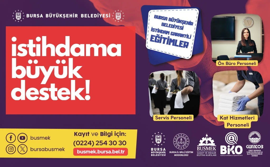 BUSMEK'TEN İŞ GARANTİLİ KURS 