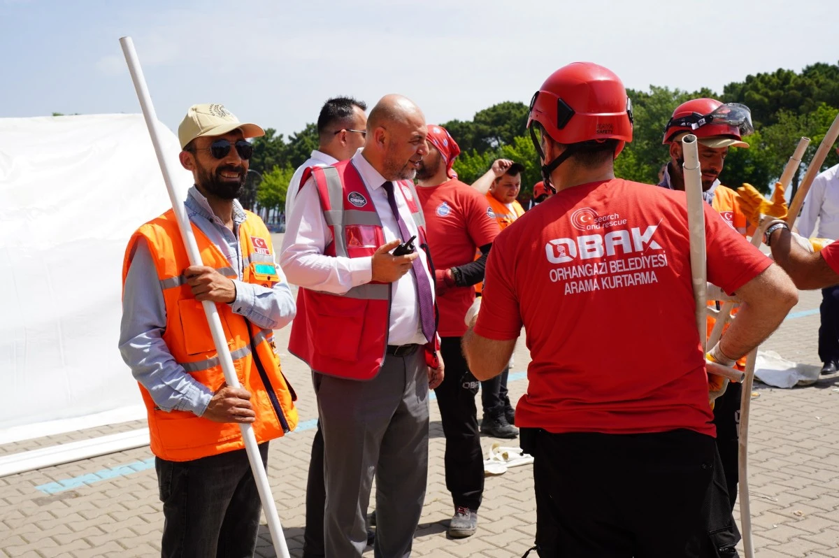 Orhangazi'de deprem tatbikakatı