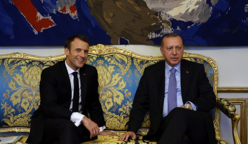 Erdoğan Macron ile görüştü