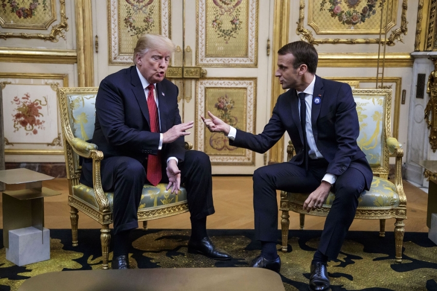 Trump, Macron ile tartıştı