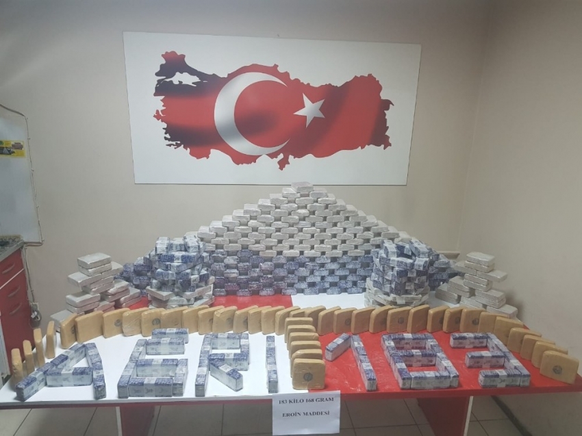 Ağrı’da 183 kilo eroin ele geçirildi