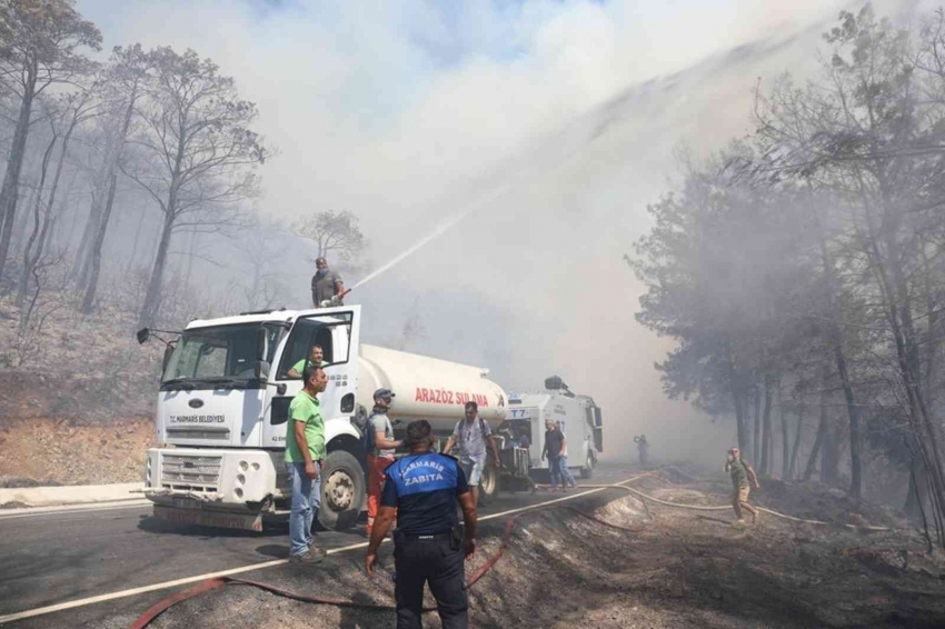 Belediye orman yangınında dur durak bilmedi