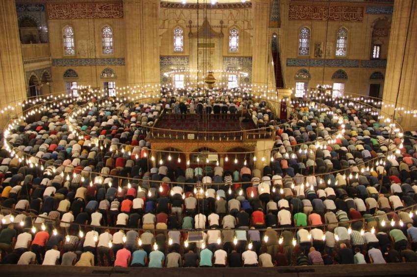 Selimiye Camii bayram sabahı doldu taştı