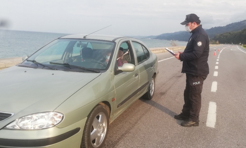 Samsun-Sinop il sınırında denetimler sürüyor