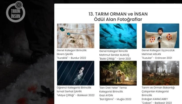 13. Tarım Orman ve İnsan Fotoğraf Yarışması’nda sonuçlar belli oldu
