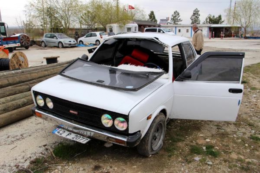 150 kiloluk danayı otomobille çalmaya kalkıştılar