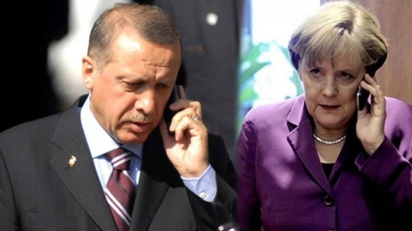 Erdoğan Merkel ile görüştü