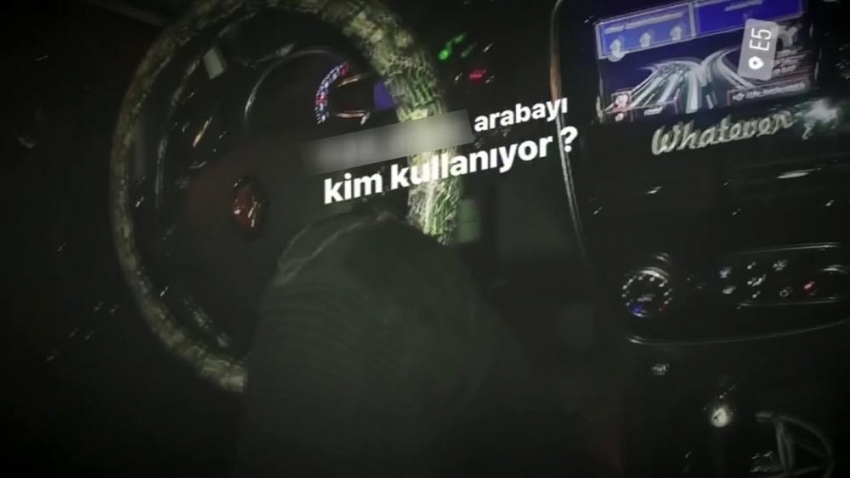 İstanbul’da trafikte otomobilini diziyle kullanan maganda