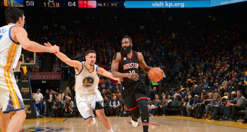 Warriors'ın serisini Harden bitirdi