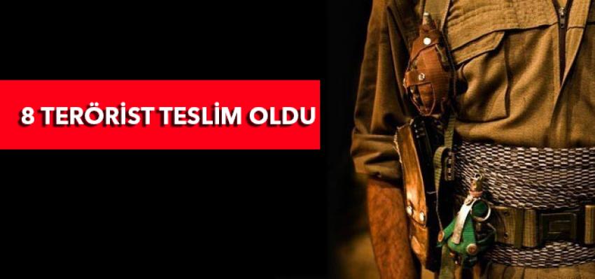 Şırnak’ta 8 PKK’lı teslim oldu.