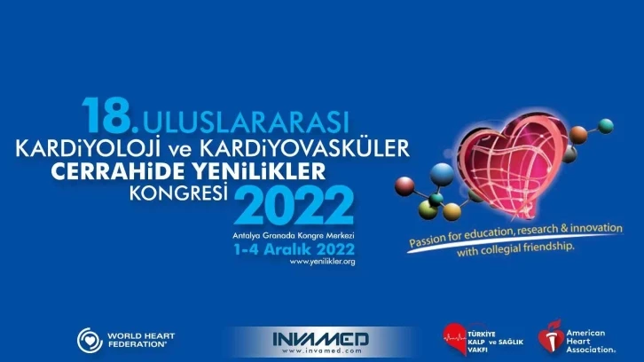 “18’inci Uluslararası Kardiyoloji ve Kardiyovasküler Cerrahide Yenilikler Kongresi” Antalya’da gerçekleştirilecek
