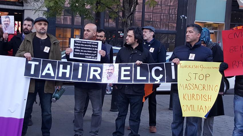 Tahir Elçi'nin öldürülmesi New York'ta protesto edildi