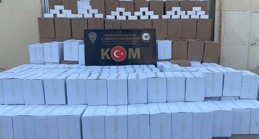 3 milyon 680 bin adet boş makaron ele geçirildi