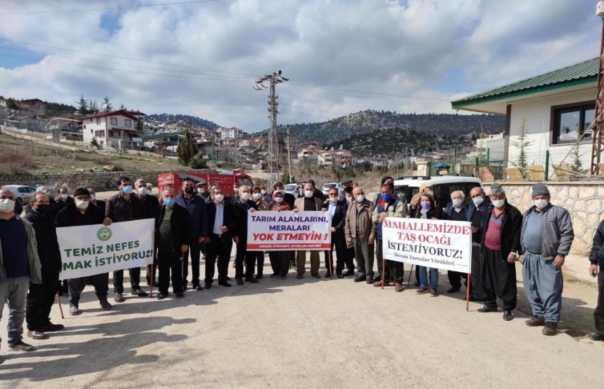 Köylülerin taş ocağı tepkisi