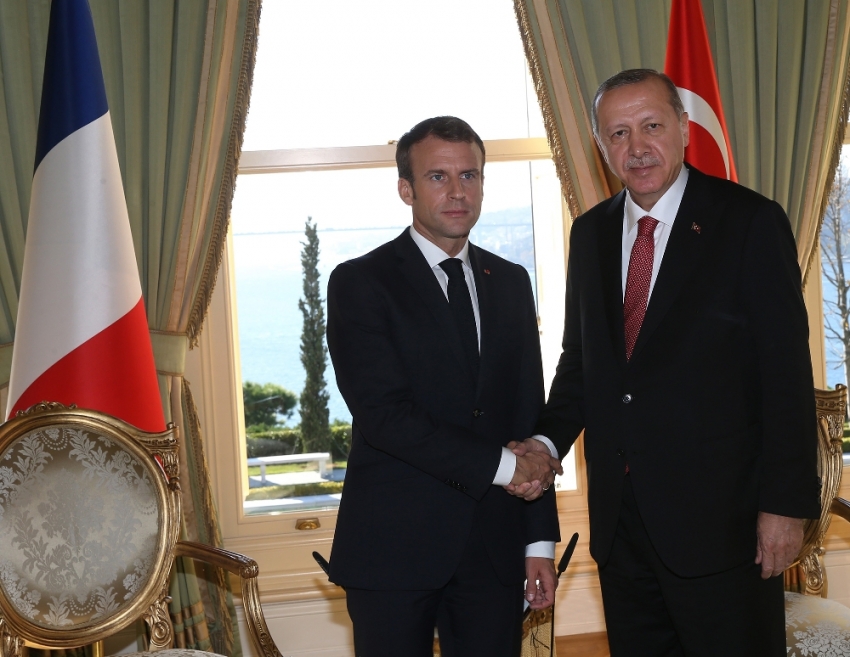 Erdoğan, Macron ile biraraya geldi