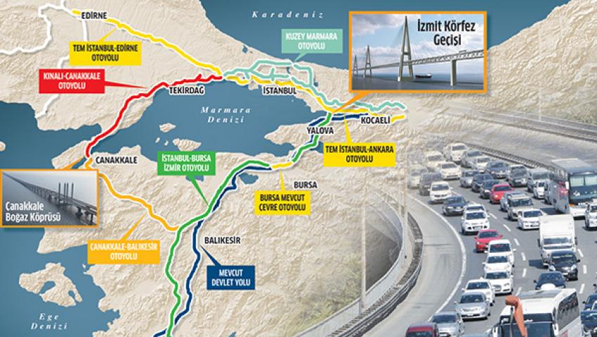 Trafik çilesi ‘Marmara Ringi’ ile bitecek