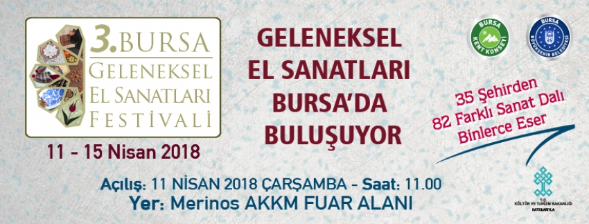 Geleneksel el sanatları Bursa’da buluşuyor