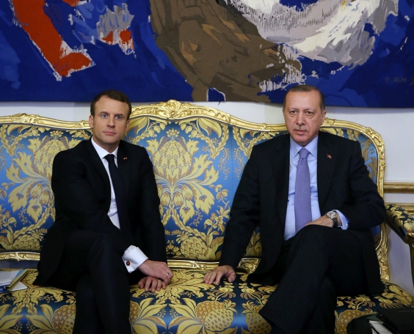 Cumhurbaşkanı Erdoğan, Macron ile görüştü