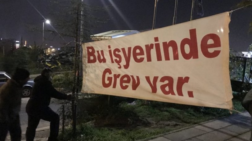 O belediyede işçiler greve başladı