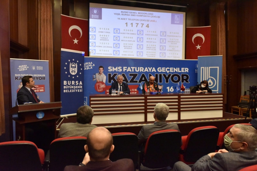 Bursa'da SMS faturaya geçenler kazandı