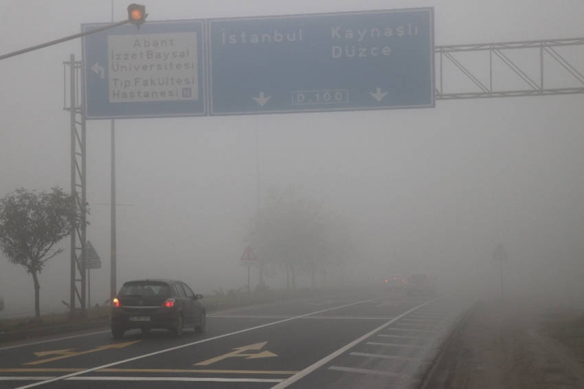 Bolu Dağı’nda yoğun sis etkili oluyor