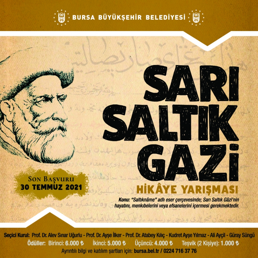 Bursa Büyükşehir Sarı Saltık Gâzi Hikâye Yarışması sonuçlandı