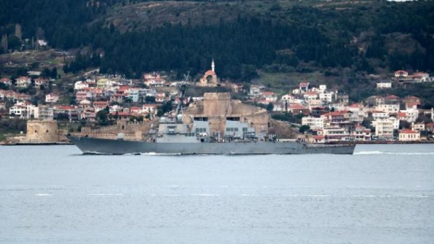 ABD savaş gemisi, Çanakkale Boğazı'ndan geçti