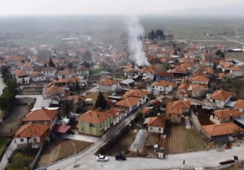 Deprem bölgesi havadan görüntülendi