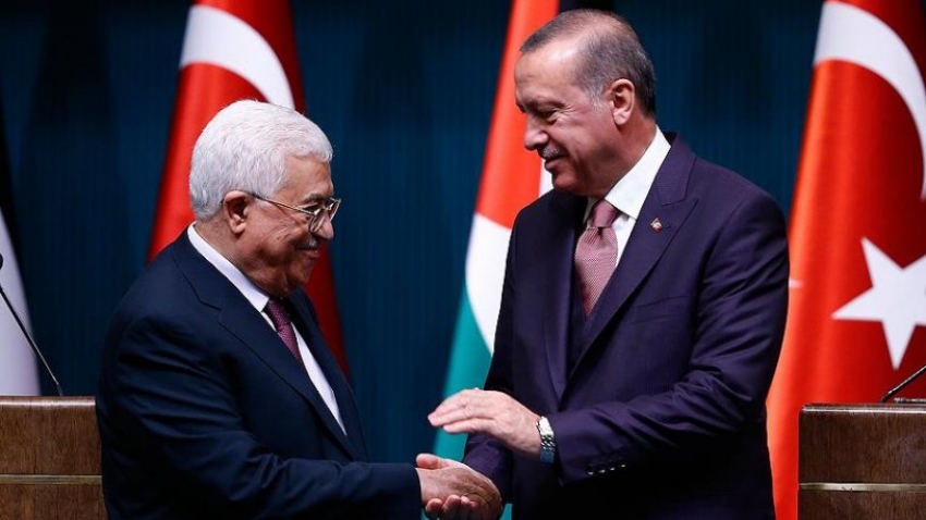 Erdoğan, Filistin Devlet Başkanı Mahmud Abbas ile görüştü