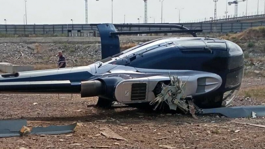 Ünlü iş insanın helikopteri İzmir'de düştü