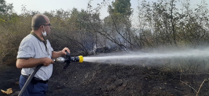 Bursa’da makilik alanda çıkan yangın korkuttu