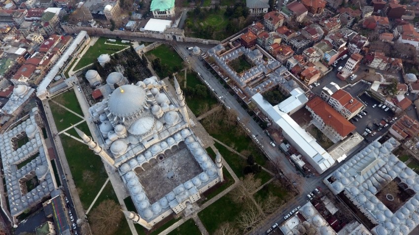 Süleymaniye Medreseleri havadan görüntülendi