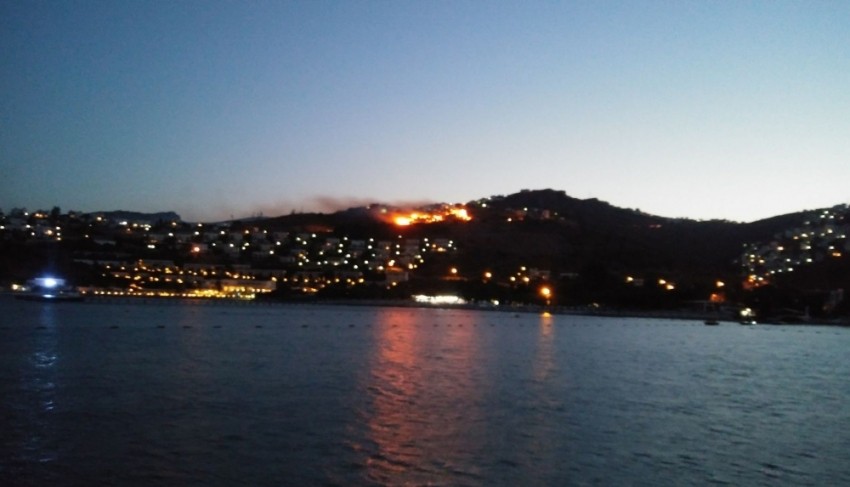 Bodrum’da çıkan yangın söndürüldü