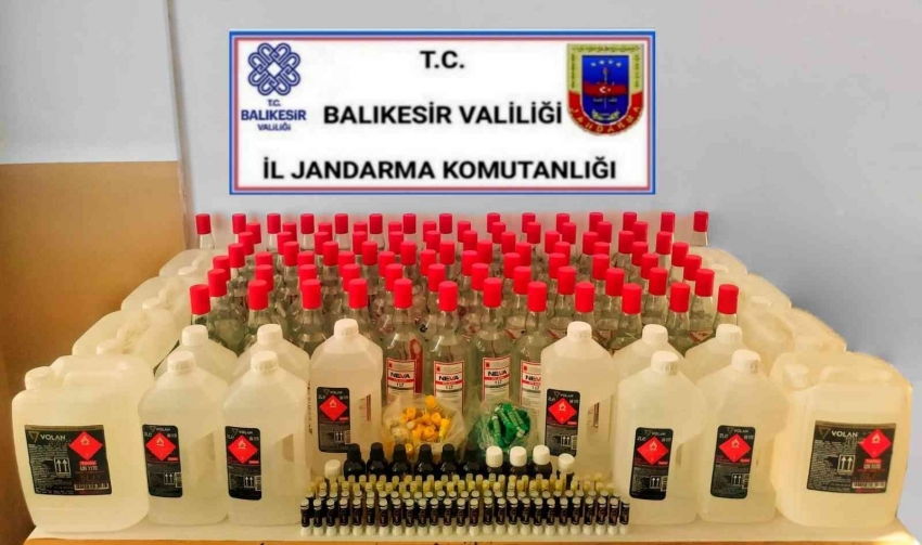 Balıkesir’de sahte içki operasyonu