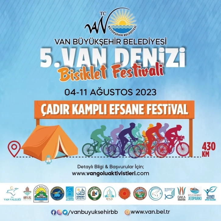 5. Van Denizi Bisiklet Festivali başlıyor
