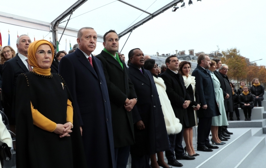 Cumhurbaşkanı Erdoğan Paris’teki törenlere katıldı