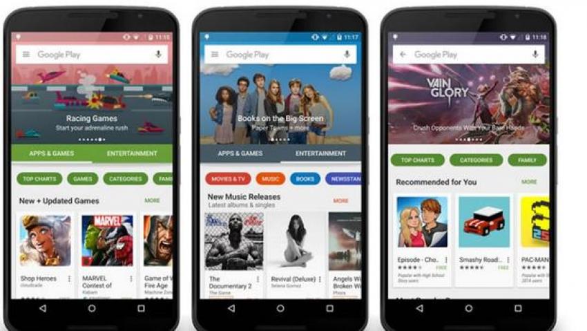 İşte Google Play'in yeni hali