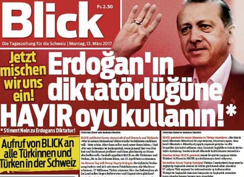 İsviçre’nin Blick gazetesi haddini aştı !