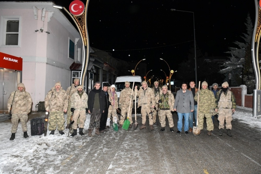 Çığ bölgesine gönderildi