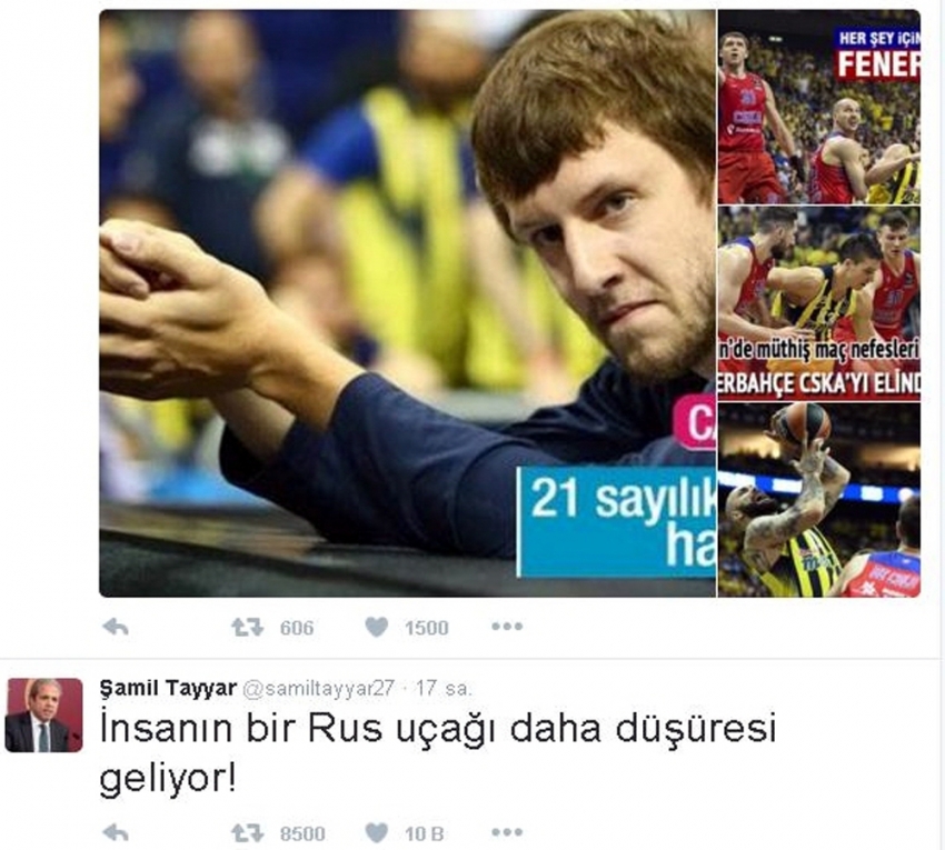 Şamil Tayyar’dan Rusya’yı karıştıran tweet