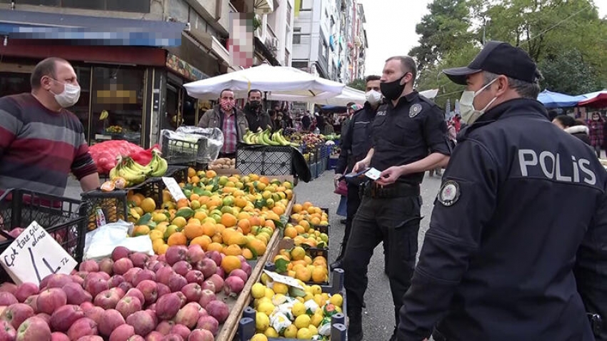 Virüslü halde pazar tezgahı açtılar