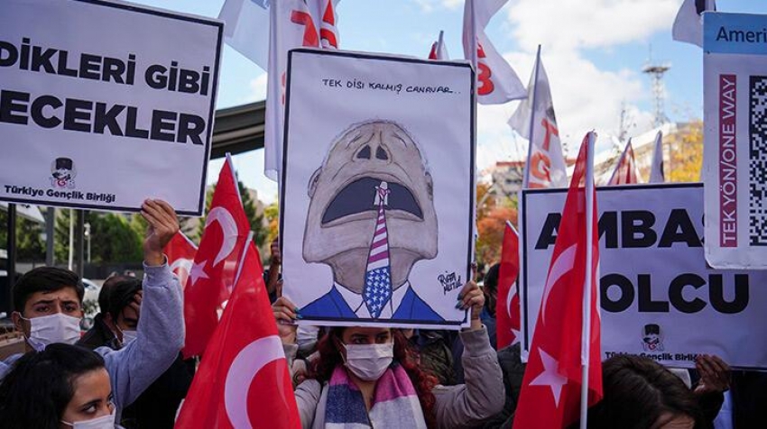 ABD'nin Ankara Büyükelçiliği önünde protesto