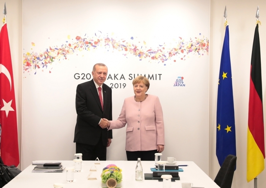 Cumhurbaşkanı Erdoğan, Almanya Başbakanı Merkel ile görüştü