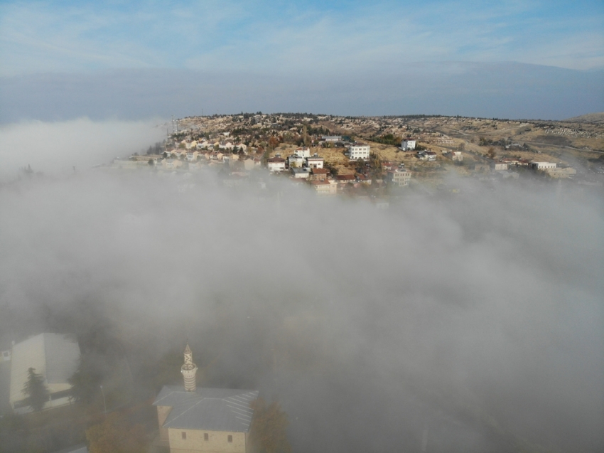 Harput’ta sis güzel görüntüler oluşturdu