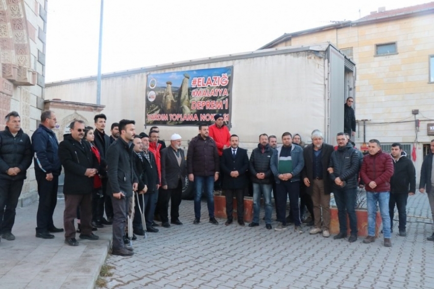  Ürgüp’te toplanan yardımlar gönderildi