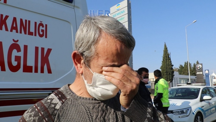 Çarptığının insan olduğunu görünce gözyaşlarına boğuldu