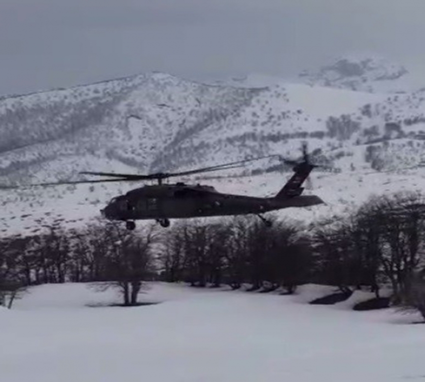 Zorunlu iniş yapan polis helikopteri sorunsuz havalandı