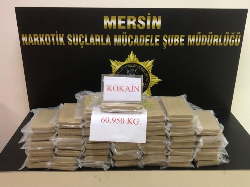 Mersin Limanında 60 kilo kokain ele geçirildi