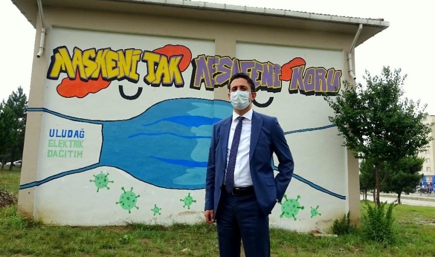 UEDAŞ trafolarından maske uyarısı