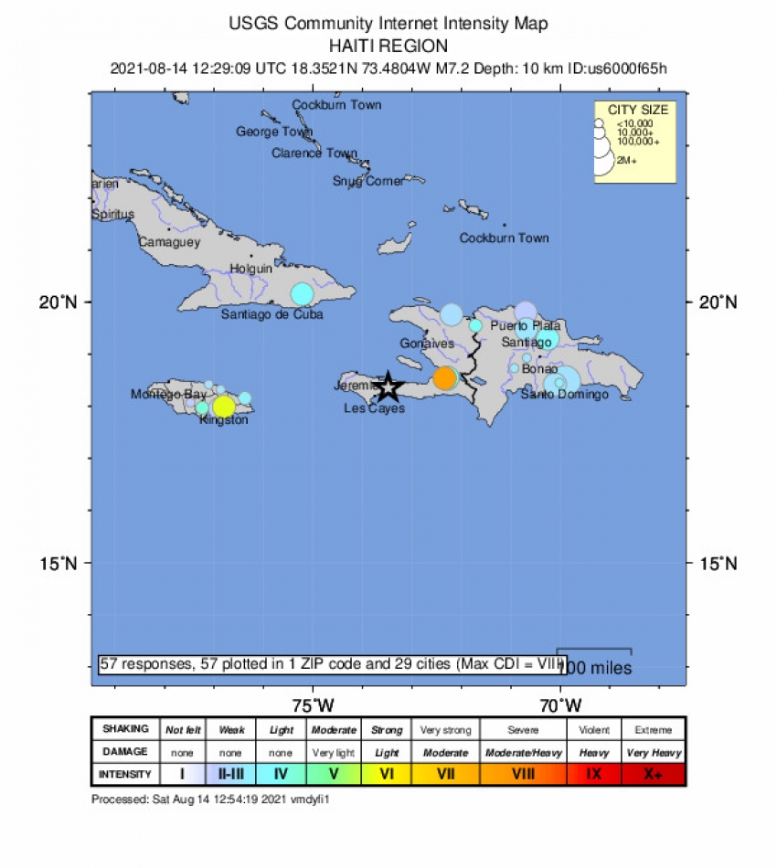 Haiti’de 7.2 büyüklüğünde deprem